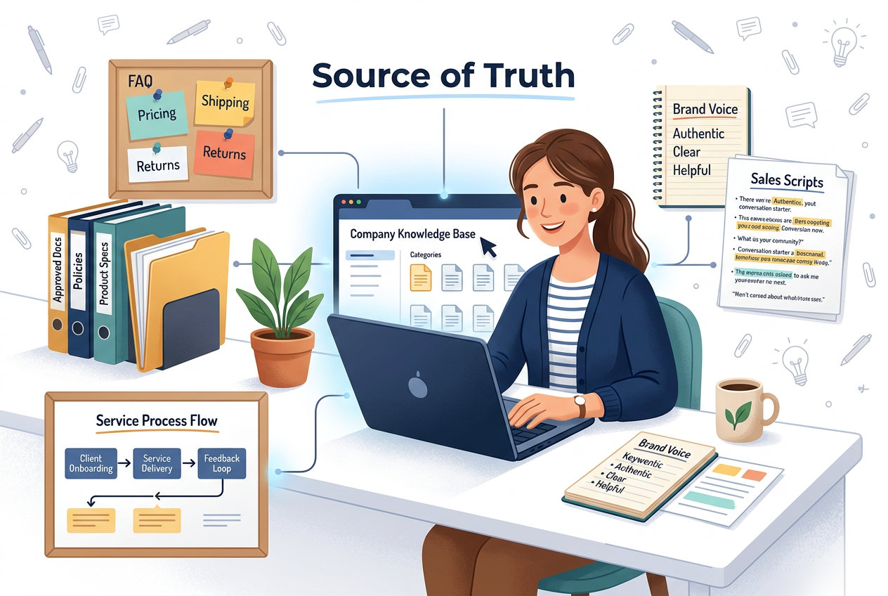 Organized source of truth materials for AI readiness